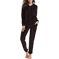 Terecey Joggingpak voor dames, trainingspak, huispak, set, tweedelige ritssluiting en zakken, jas en trekkoord, sportbroek, set voor sport en fitness, S-XXL, XL
