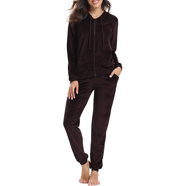 RAIKOU dames vrijetijdspak fitnesspak trainingspak joggingpak pyjama (36-38, donkerpaars