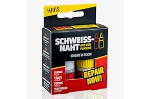 HG POWER GLUE MINIs super glue extra forte - colle pour plastique caoutchouc pierre céramique verre bois - résistant à l'eau, à la chaleur et à séchage rapide 1x5g colle + 1x10g granulés