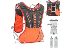 INOXTO Water Sac Vest, Sac à Dos de Course léger 1,5 L Sac à Eau De，Sangle à Poitrine RéGlable, Adapté Au Marathon, à La Randonnée,Alpinisme Hommes
