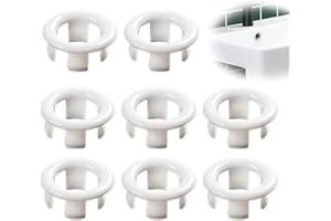 EUYKQNOI 8pcs Waschbecken Überlauf Ring,waschbeckenüberlauf ring,überlauf abdeckung waschbecken，Waschbecken Überlauf Abdeckung universal für Badezimmer Waschbecken,Weiß