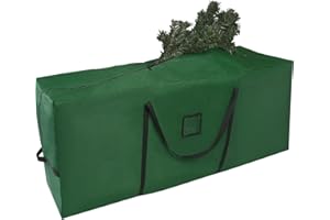 Miaikoe Weihnachtsbaum Aufbewahrungstasche - passt bis zu 7,5 FT, wasserdicht Heavy Duty 600D Oxford Weihnachtsbaum Tasche mit Doppelreißverschluss & Haltbare Griffe 127 x 38 x 50cm (Grün)