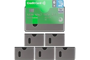 valonic custodia carta di credito contactless - 6x nfc protezione RFID - certificato - inserimento orizzontale - trasparente - custodia bancomat schermato