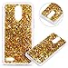 Produktbild LG K10 2017 Hülle,LG K10 2017 Handyhülle,LG K10 2017 Hülle Glitzer,Surakey Luxus Glänzend Glitzer Bling Sechseckiger Stern Muster Weich TPU Bumper Case Silikon Schutzhülle Handy Tasche Rückseite Hülle Etui Cover Ultradünn TPU Tasche Schale Bumper Schutzhülle für LG K10 2017 - Golden