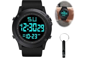 Bettinay Digital Referee Stopwatch, Competition Official Referee Watch Football, Waterproof Stopwatch Wrist with Whistle