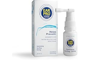 EARPRO - WATERPROOF YOUR EARS Ear Pro - Natural Swimmers Ear Drops Spray Oil a Hygienic Ear Plugs Replacement that forms a Seal to prevent Trapped Water & Infection - Safe to Use Swim Ear Drops for Adults & Kids (200 Uses, 1-Pack)