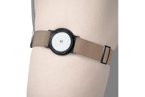 DiaBrothers “Freestyle Libre 2” - Supporto di fissaggio con cinturino regolabile, supporto: nero, cinturino: beige, misura: M (25-35 cm)