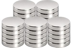 ANSUN AuSun Magneti al neodimio, 25 Magneti forti neodimio rotondi al neodimio per lavagne magnetiche, frigorifero, lavagna, ufficio, lavagna, mini magnete, 15 x 3 mm