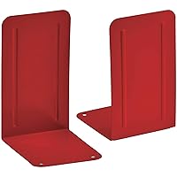 Acrimet Metal Bookends, Non-Skid Book Stand For Shelves, Heavy Duty Book Stopper, 17,5 Cm H X 10 Cm W X 11,5 Cm D, Yellow, 1 Pair