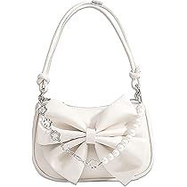 SCRE:EN ＜MINI SHOULDER BAG＞　white BSITSSS White Shoulder Bags for Women Girls, Artificial Leather