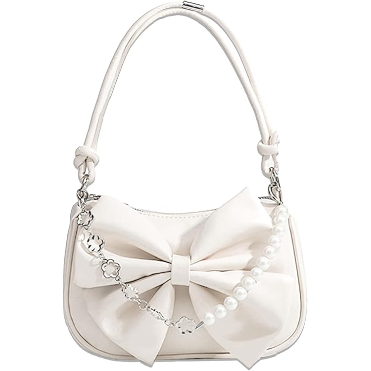 NICOLE & DORIS Dames Schattige Crossbody Satchel Handtas, Klein Formaat 22cm x 9cm x 17cm, PU-leer, Bovenhandvat, Strikje, 4 Compartimenten, roze, Large