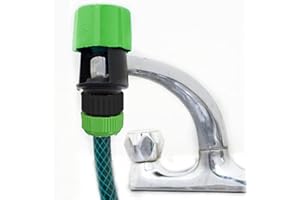 Rowjow Kitchen Tap Hose Connector Garden Hose-Adapter, Hose-Pipe-Tap Connector, Hose Connector, Hose to Tap Connector for Kitchen Sink Indoor Outdoor Tap (Green)