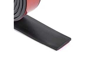 KIKERIKE Neoprene Rubber Strips Self Adhesive Sheets, Rolls & Strips with Adhesive Backing Rubber Pads Self Stick Seal Gasket Tape for Matting Padding 25mm(W) x 3.2mm(T) x 3.05m(L)