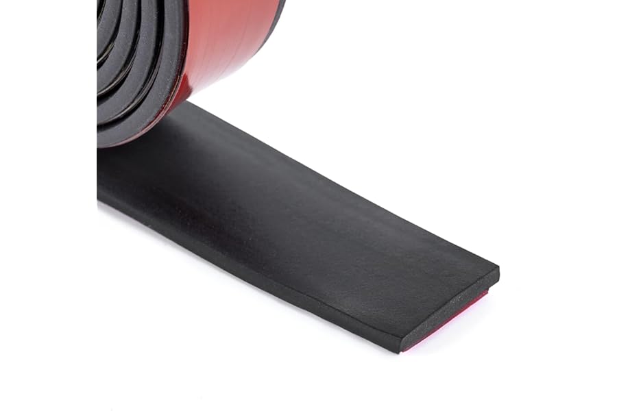 Neoprene Rubber Strips Self Adhesive Sheets, Rolls & Strips with Adhesive Backing Rubber Pads Self Stick Seal Gasket Tape for Matting Padding 25mm(W) x 3.2mm(T) x 3.05m(L)