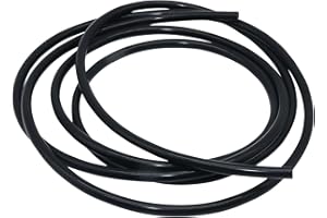 iMeistek Flexibler Silikonschlauch, Innendurchmesser 7mm, Außendurchmesser 10mm, 3M Schwarzer Silikonschlauch für Pumpen und Luftschläuche