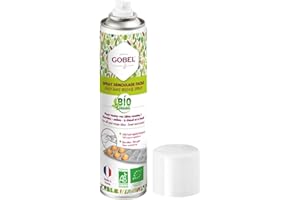 GOBEL Spray de démoulage et cuisson BIO - 250 ml - Fabriqué en France à Base de 100% d'Huile Végétale BIO - Réduit l'Adhérence des Préparations au Support de Cuisson - Sans Goût ni Odeur, Neutre