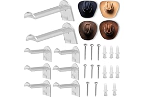 ZEBETTER-HSC Hut Halterung Wand Cowboy, 8 Stück Hut Rack für Cowboyhüte, Makramee-Hutaufhänger, Cowboy Huthalter Cap Ständer, Selbstklebende Hut-Haken von Hüten, Handtüchern, Taschen, Schals (Transparent)