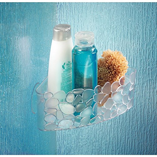 InterDesign 72360EU Pebblz Duscheckkorb mit Saugnäpfen, durchsichtig - 2