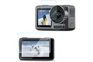 Rtinle 3 Stück Displayschutzfolie Für DJI Osmo Action 3,Schutzfolie für Panzerglas displayschutz,No-Bubble Anti-Kratzen Ultra-klar 9H Härte Schutzglas Screen Protector