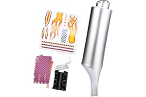 Milageto Sistema Audio di Scarico per Bicicletta Tubo di Scarico Turbo per Bici con Silenziatore Rotondo