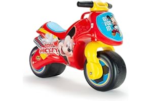 Correpasillos para Niños 1 Año 2 Años 3 Años Neox Mickey Mouse - Moto Correpasillos para Bebé - Moto Juguete de Equilibrio para Niño y Niña - Ruedas Anchas + Ergonómica + Transporte Fácil - INJUSA