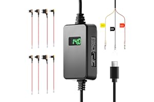 70mai UP06 Hardwire Kit Regolabile, USB-C, Protezione Bassa Tensione 3 Livelli Compatibile con M310, A410, A510, A810, A800SE, 4K Omni, T800, T800E, Monitoraggio Parcheggio 24h, Display Voltaggio