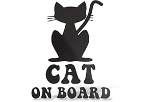 ERREINGE STICKER PRESPAZIATO NERO 12cm - GATTO A Bordo Moto Biker CAT ON BOARD - Adesivo Decal Decalcomania Vinile Murale Laptop Auto Moto Casco Camper