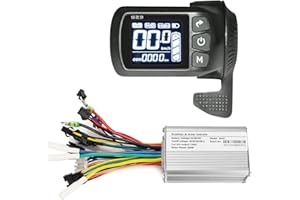 Kunray Contrôleur de moteur brushless 24-48 V 350 W avec affichage LCD - Contrôleur de vélo électrique double mode 24 V 17 A - Pour vélo électrique - Kit de contrôleur sans balais