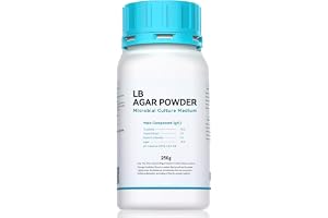 LB agar pulver 250 gram – gör över 350 till 500 agar petrirätter – lätt att använda – bättre än näringsämne agar-pulver för petrirätter