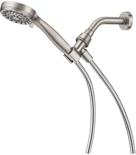 Waterpik PowerPulse Handbrause – 7 Modi, Gebürstetes Nickel, Mit 1,5 M Schlauch, Bis Zu 2-fache Massagekraft