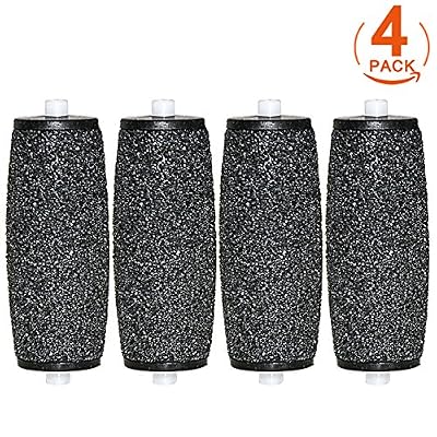 CANWN [Lot de 4] Canwn Extra Rugueux Rouleaux de Remplacement pour Scholl Velvet Smooth Express Pedi Râpe Electrique Rouleaux de Rechange