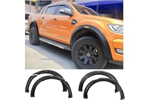 JHCHAN Fender Flares Parafanghi Paraspruzzi per Ford Ranger Wildtrak T7 T8 2015-2022 Double Cab XL XLT Limited Tremor MK2 MK3 SENZA PDC Confezione da 6