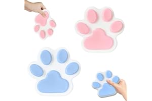 KORSAOT 2 Stück Cat Paw Squishy Toy, Pfoten Squishy Squeeze Toy, Katzenpfoten Squishy, Anti Stress Sensory Fidget Toys für Erwachsene und Kinder