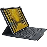 Logitech Universal Folio iPad or Tablet Case with Wireless Bluetooth Keyboard, For 9-10 Inch Apple, Android or Windows Tablet
