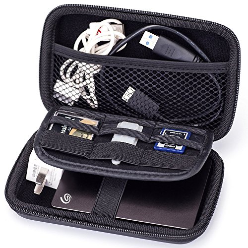MystiTL Zubehör 2.5 Zoll Tragbare Reisetasche für Electronisches Zubehöre Organizer Case Tasche Tragetasche Wasserdicht für USB Drive Shuttel Festplatte - 4