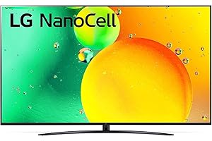 LG NanoCell 55NANO766QA Smart TV 4K 55" Serie NANO76 2022, Processore α5 Gen 5, Filmmaker Mode, Game Optimizer, Wi-Fi, AI ThinQ, Google Assistant e Alexa Integrati, Telecomando Puntatore, Ashed Blue