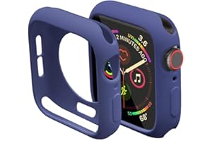 Miimall kompatybilny z Apple Watch Series 5/4 44 mm Etui Bumper, [Pełna okładka] Elastyczne TPU Slim Ultra Ochronne Etui do iWatch Series 5/4 44 mm - Sapphire Blue