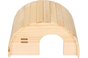 BAOFUYA Wooden Hamster Hideout Cabin,Hamster Hideout Wooden Hut Lovely Fairy House Small Animal Natural Wooden Arch Warm House for Mice Gerbil Mouse