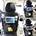Car Back Seat Organiser With iPad Holder - IntiPal Car Seat Storage With Touch Screen Pocket for iPad Tablet (Black Lion)