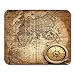 Produktbild Mauspads Weltalter Kompass und Seil auf Weinlese-Karte 1746 Reise-altes Gegenstand-Mausunterlage 9,5"x 7,9" für Notizbücher, Tischrechner-Zusätze Mini Office Supplies Mouse Mats