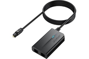 AUTOUTLET 2 way Spdif Toslink Optical Digital Audio Splitter