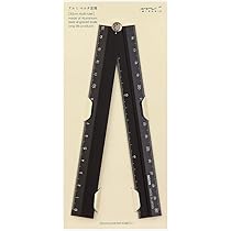 Midori Aluminium Ruler 15cm Black - Japanese Stationery Metric Measurement Tool