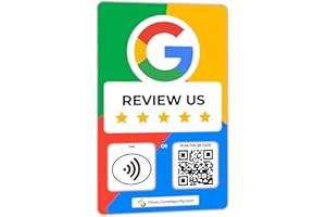 ONE TAP ONLY Google Tap Cards | Review QR Code | Contactless Review Card | NFC Tap Card (1 Pack Google Cards)
