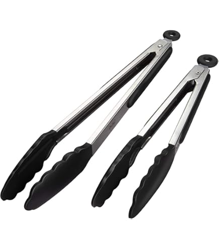 Forchettone Per Pentola In Acciaio Inox - 2 Pezzi, Manico In Plastica, 10,6 Pollici, Per Griglia E Barbecue - Foto 8