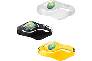 POWER·BALANCE Power Balance Das Original-Performance-Armband, Silikon-Gummi-Armbänder, Sport-Armband für Männer und Frauen, 3er-Pack, Armreifen, sicher, wasserdicht, leicht, langlebig, Größe M + M + L