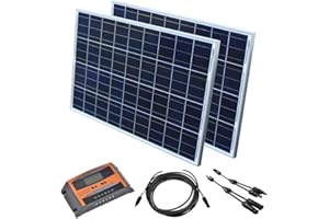 JWS Solar Set 12 V Solaranlage Solarkit PV Inselanlage Wohnmobil Solarmodul Laderegler, Wattzahl:200 W