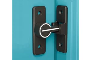 KAFENDA Schiebetürschloss, 90 Grad bewegliche Tür, rechtwinklige Schnalle, Sichtschutzschloss, Schiebetürschloss und Riegelriegel, Nockenschloss (schwarz leuchtend)