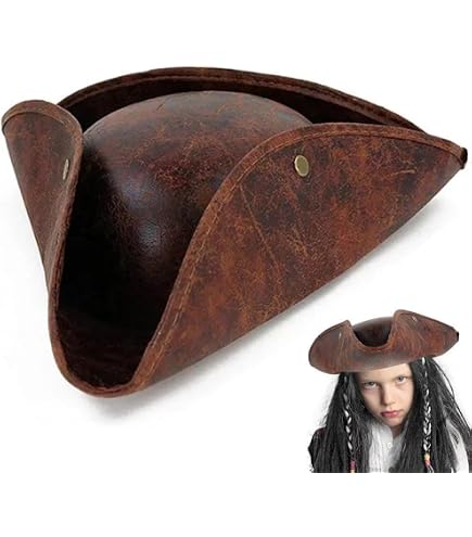 Sombrero Pirata Negro ATOSA - Disfraz Capitán Para Fiestas Temáticas - Adulto - Calidad Y Seguridad
