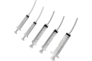 PITERTUL 5Pcs Baby Bird Cockatiel Budgie Parrot Pet Hand Rearing Feeding Syringes Crop Tubes