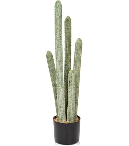 Cactus Artificiale In Vaso Nero 110 Cm | Pianta Finta Per Interni | Design UK | Effetto Realistico - Foto 6
